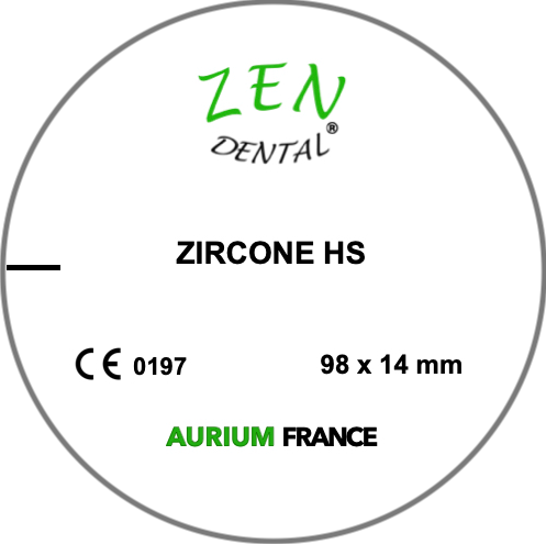 Zircone Zen Dental HS pour armatures