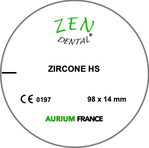 Zircone Zen Dental HS opaque pour armatures