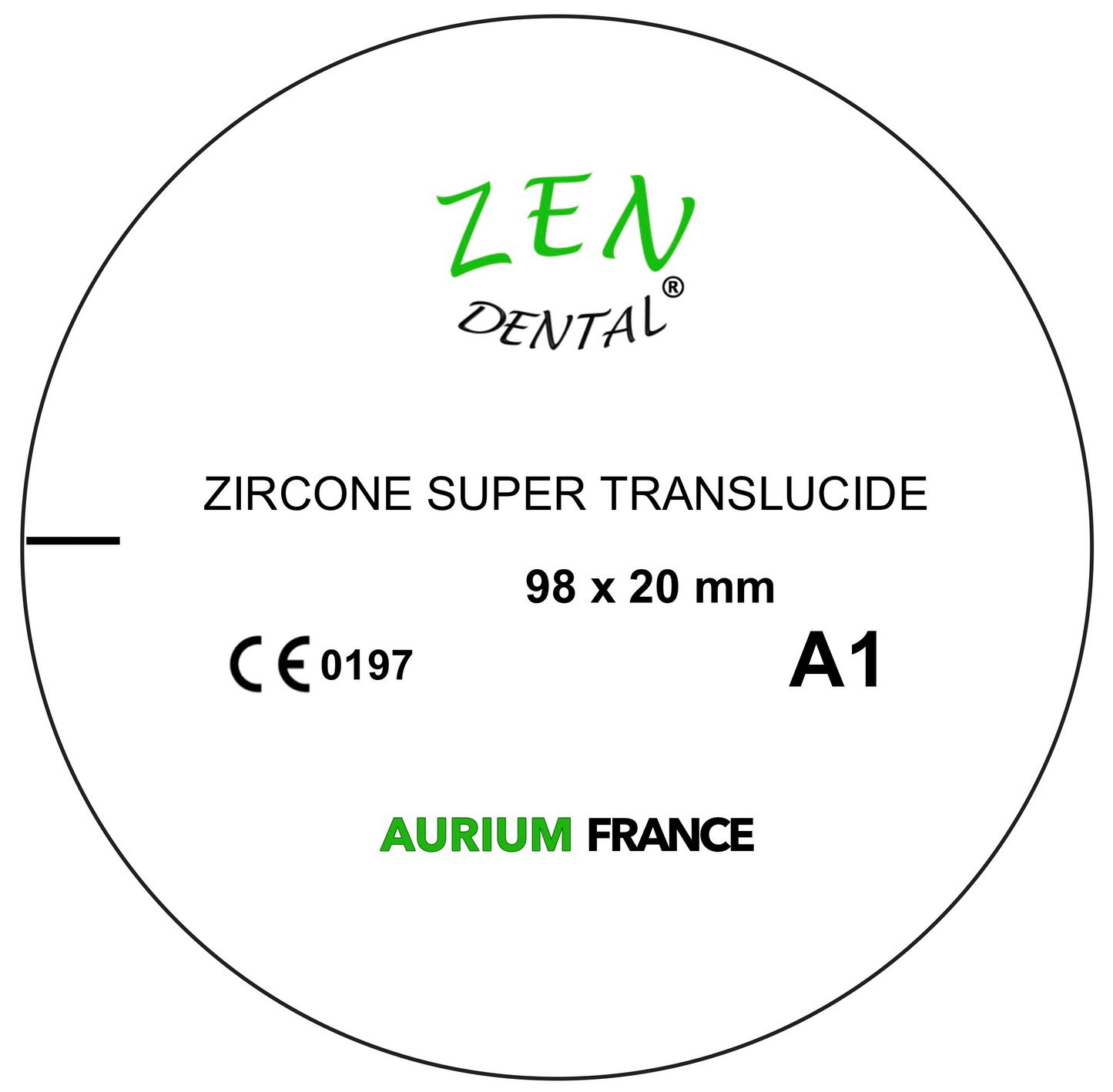 Zircone HT pré-teintée ZEN DENTAL