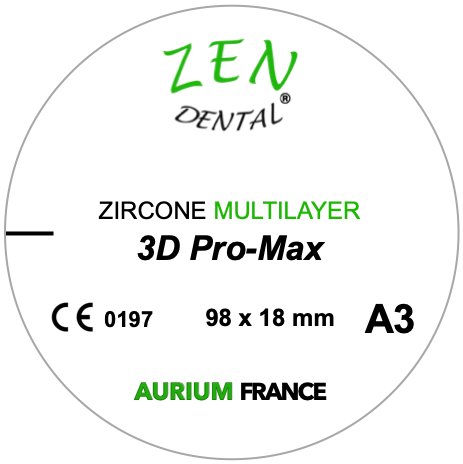 Zircone Multilayer 3D Pro-Max ZEN DENTAL