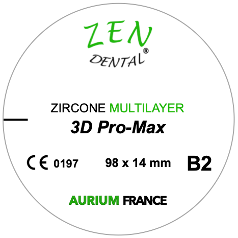 Zircone Multilayer 3D Pro-Max ZEN DENTAL