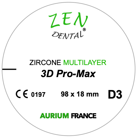 Zircone Multilayer 3D Pro-Max ZEN DENTAL