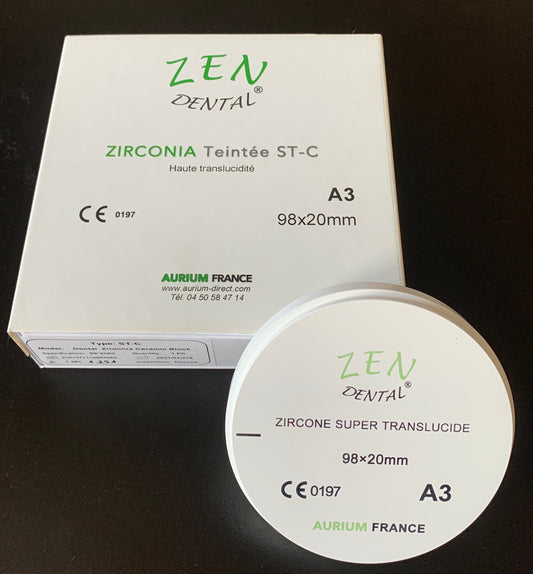 Zircone HT pré-teintée ZEN DENTAL