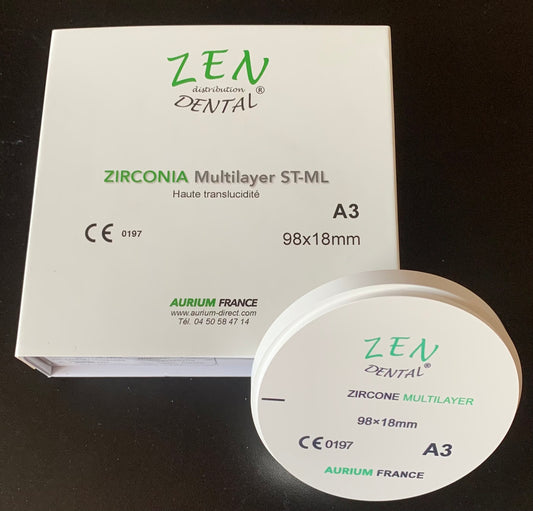 Zircone Multilayer ZEN DENTAL promo 12mm à prix cassé