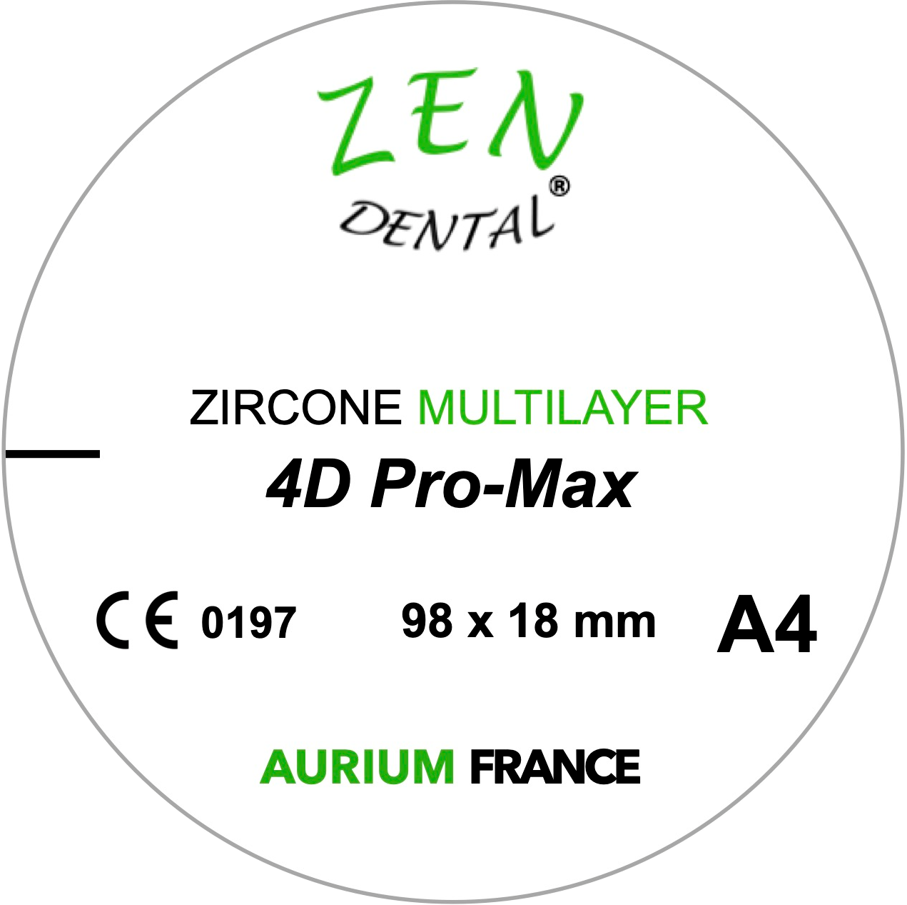 Zircone Multilayer 4D Pro-Max ZEN DENTAL