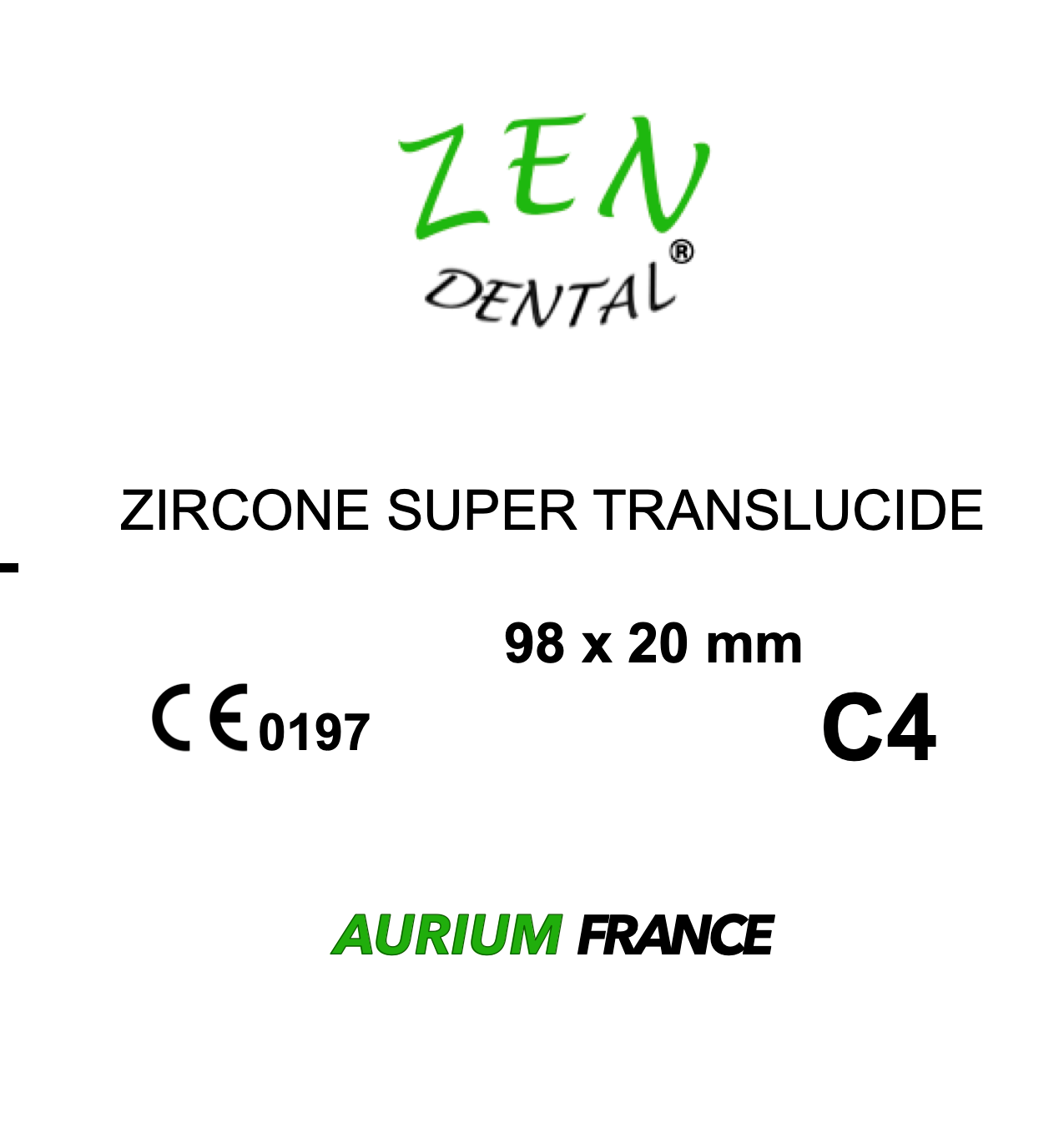 Zircone HT pré-teintée ZEN DENTAL