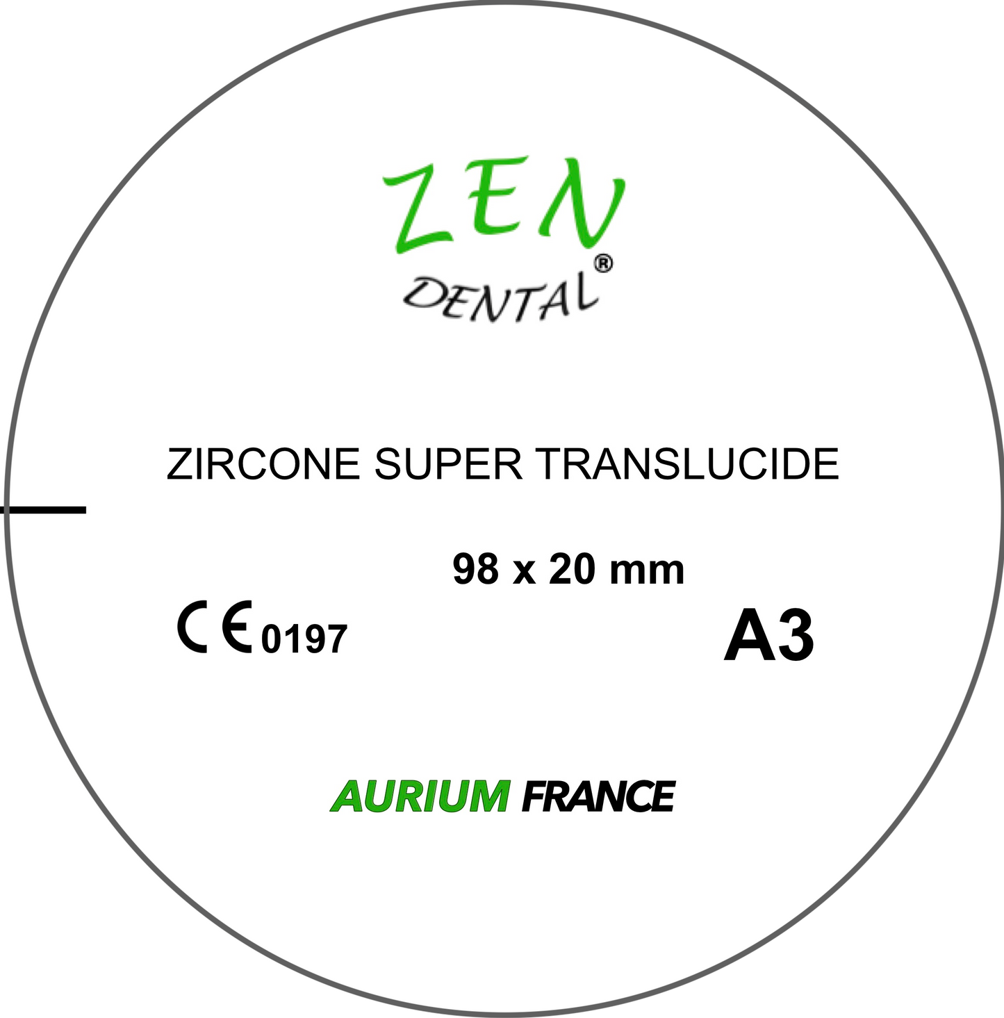 Zircone HT pré-teintée ZEN DENTAL