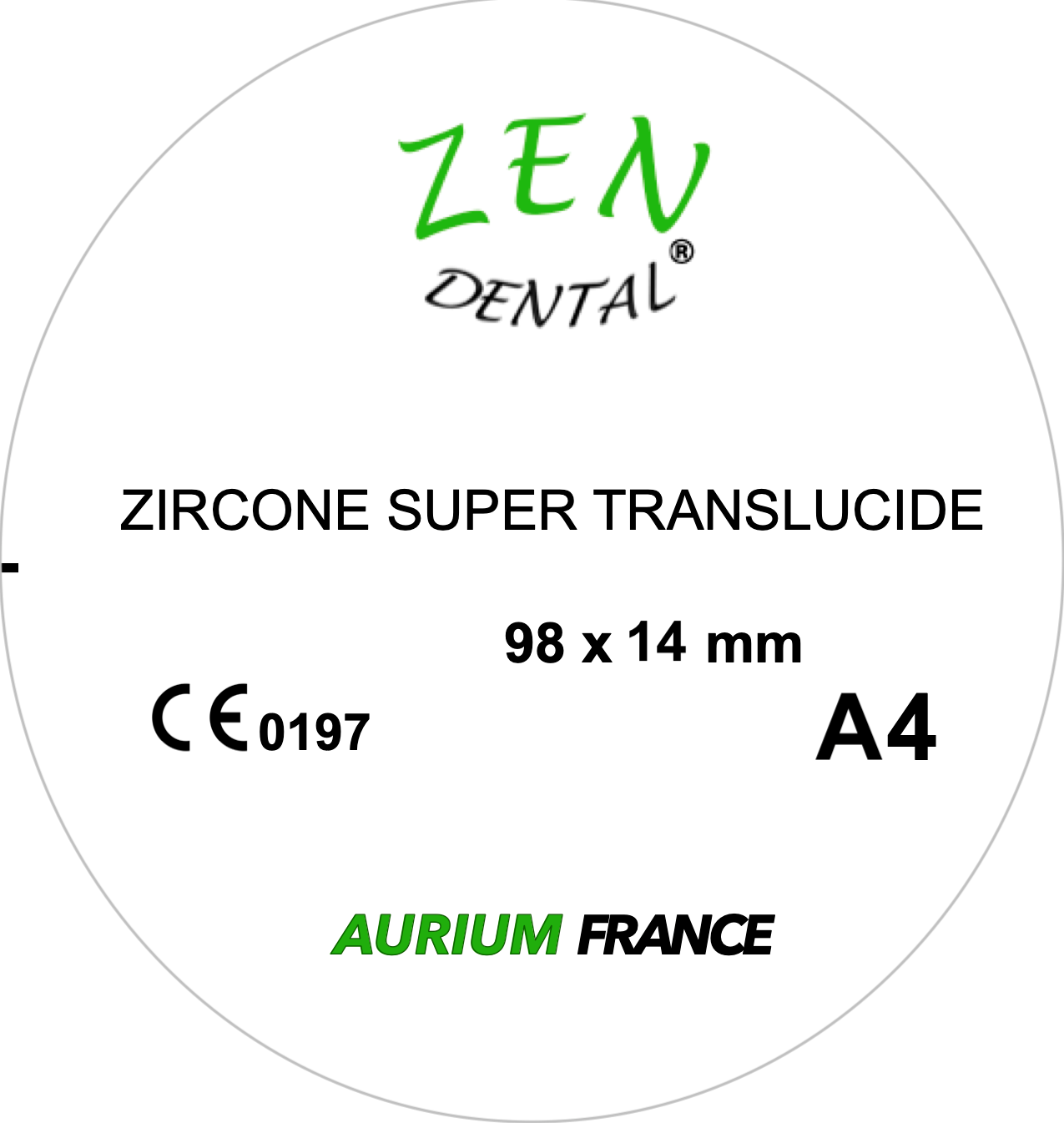 Zircone HT pré-teintée ZEN DENTAL