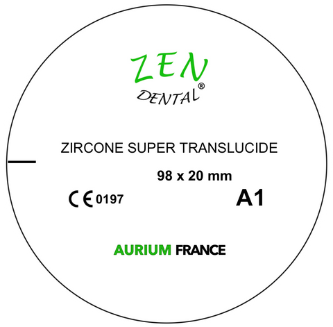 Zircone haute translucidité pré-teintée