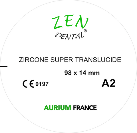 Zircone haute translucidité pré-teintée