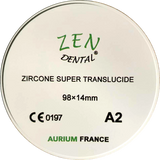 Zircone haute translucidité pré-teintée